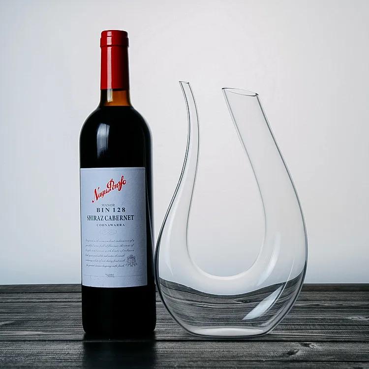 U-shaped wine decanter 1500ml gift box harp swan decanter Crystal creative wine separator