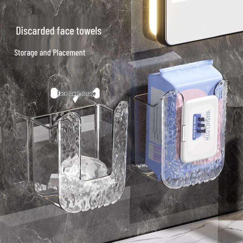 Wall-Mounted Punch-Free Tissue Box for Bathroom & Kitchen