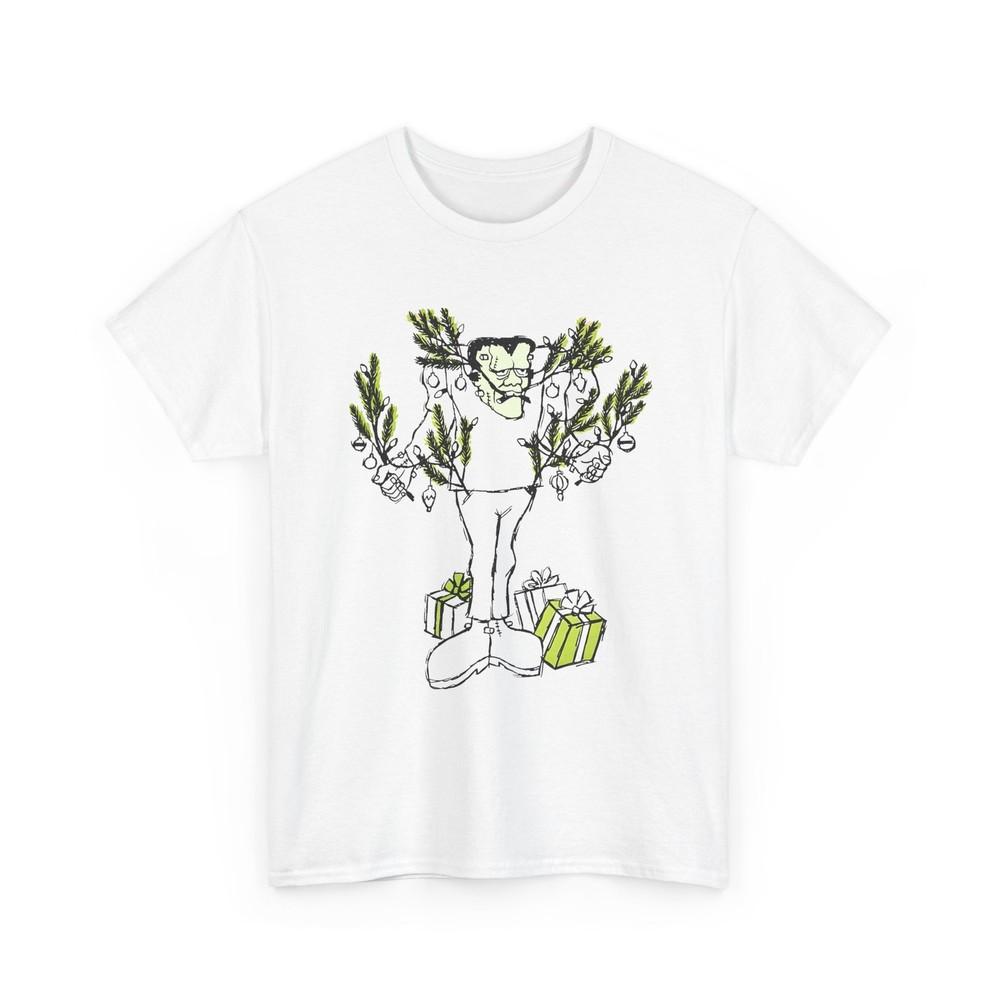 

1974 monster holidays frankenstein monster christmas tree disguise tshirt 2XL