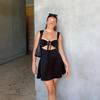 Summer European and American style slim fit strap sexy A-line hip hugging skirt for women