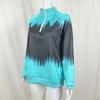 Gradient Print Zipper Long Sleeve Women's Winter Hoodie