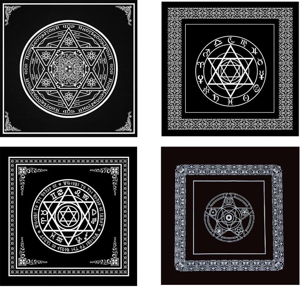 KUROP Tarot Cloth Tarotové ubrusy typy tarotů (4 netkaná textilie)