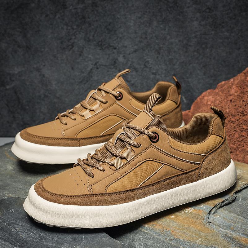 Fashion Soft Casual Leather Mens Sneakers New Arrival Man Casual Shoes Sports Walking Shoes Outdoors Skateboard Footwear Tenis Masculino