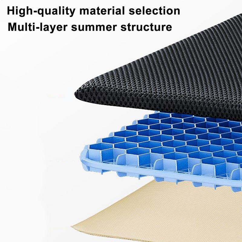 Cooling Seat Cushion Gel Seat Cushion For Long Sitting Breathable Support Ergonomic Non-Slip Pad Long Sitting Vehicle