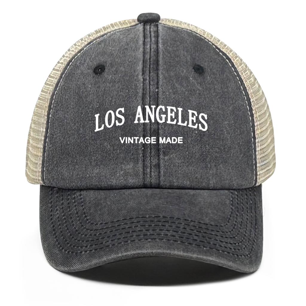 Mesh Cap Adjustable Sun Hat LOS ANGELES Hats For Man Breathable Buckle Snapback Baseball Hat Ideal Choice For Urban Style