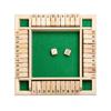 Shut The Box Mathematisches traditionelles Pub-Würfelspiel aus Holz für Reisen für 4 Spieler