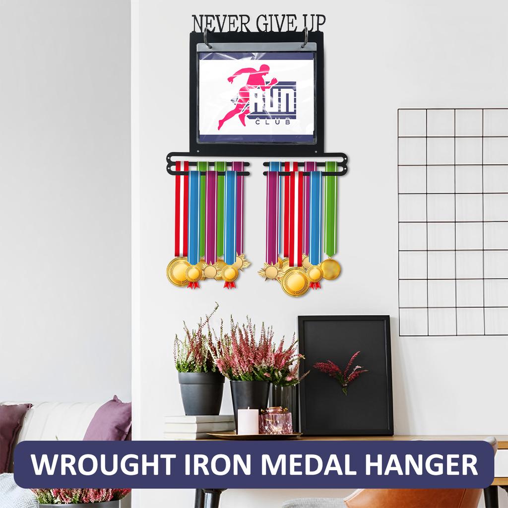 Medal Hanger Display Wall Mounted Run Player Medals Stand Running Marathon Race Sports Home Badge Organizer