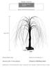 LED Willow Night Light Gypsophila Colorful Tree Remote Table Lamp for Home Bedroom Wedding Christmas Indoor Decor Night Light