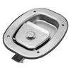Oval Plane Baffle Door Lock Latch 304 Stainless Steel for Car RVs Trailers Ships Toolbox