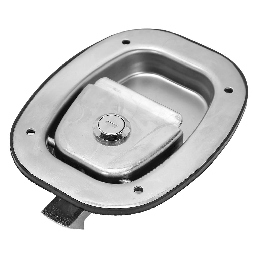 Oval Plane Baffle Door Lock Latch 304 Stainless Steel for Car RVs Trailers Ships Toolbox