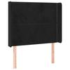 VidaXL Tête de Lit à LED Meuble de Chambre à Coucher Accessoire de Lit Simple Tête de Cadre de Lit Intérieur Noir 3123946