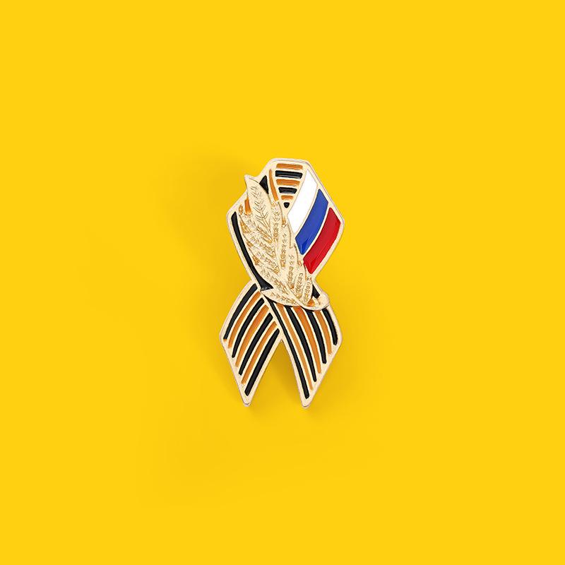 Simple Creative Wheat Stripe Lapel Pin Brooch Enamel Metal Badge