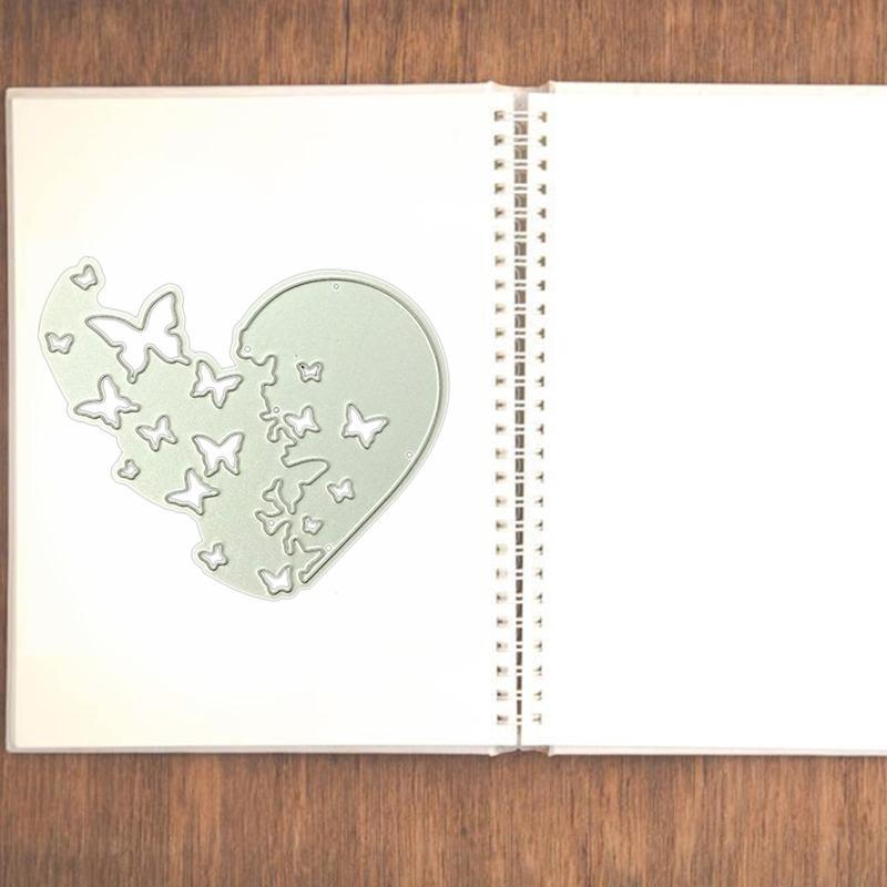 Decorative Heart Cutting Dies Die Cuts for Butterfly DIY Craft Embossing Tool for Handbook Paper Craft Stamps Card