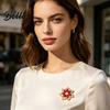 Scarf Brooch Flower Pin for Women Rhinestones Inlaid Wear-resistant Dress