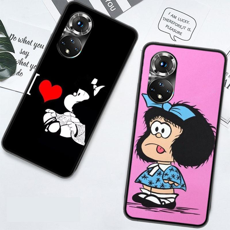 Cute M-Mafaldas Phone Case For Huawei P Smart 2021 Y5 Y6 Y7 Y9 Honor 50 20 Pro 10 10I 9 9X Y9S 8 8A 8X 8S 7S Cover
