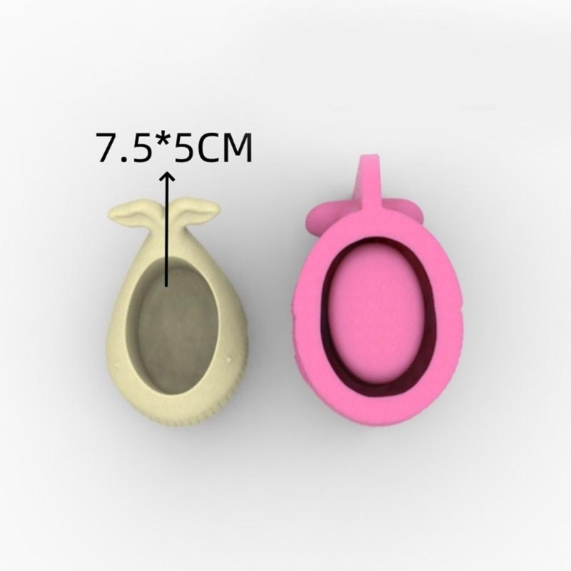 Handcraft Whale Shaped Silicone Mold for Unique Plant Pots Sturdy Cement Plaster Casting Tool Home Decoration