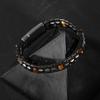 Męska bransoletka makrama z tygrysim okiem, hematytem i kamieniem naturalnym