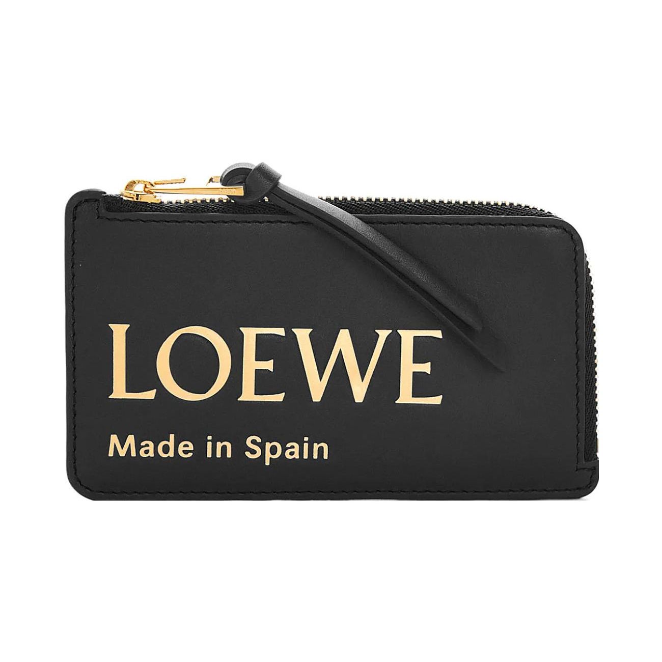 

Loewe Gold Logo Zipper Wallet Shiny Nappa Leather Women Wallet Black CLE0Z40X01-1100 Gift Set(Basic Set+Box+Shopping Bag)