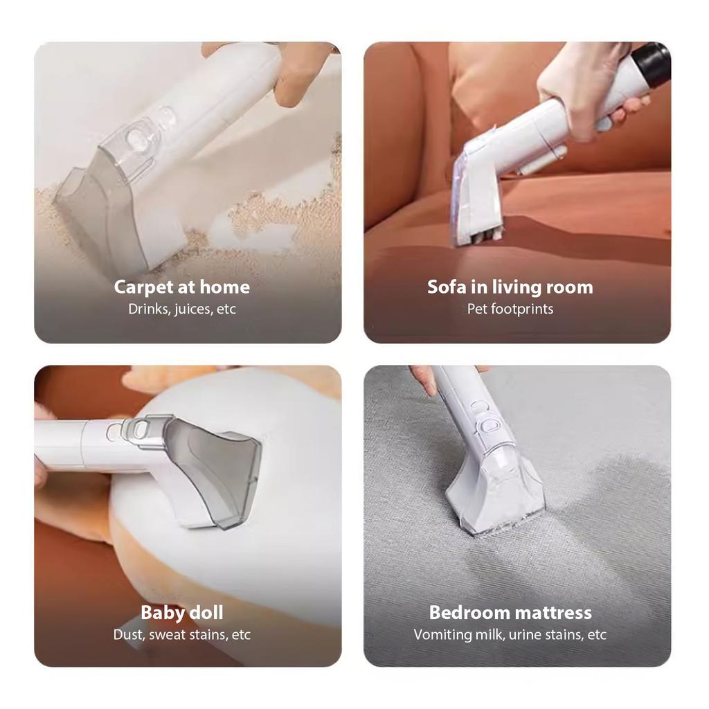 Håndholdt tepperenser 400W 9KPa Bærbar flekkfjerner for bil sofa kjæledyrhår spray suge integrert møbelrens maskin