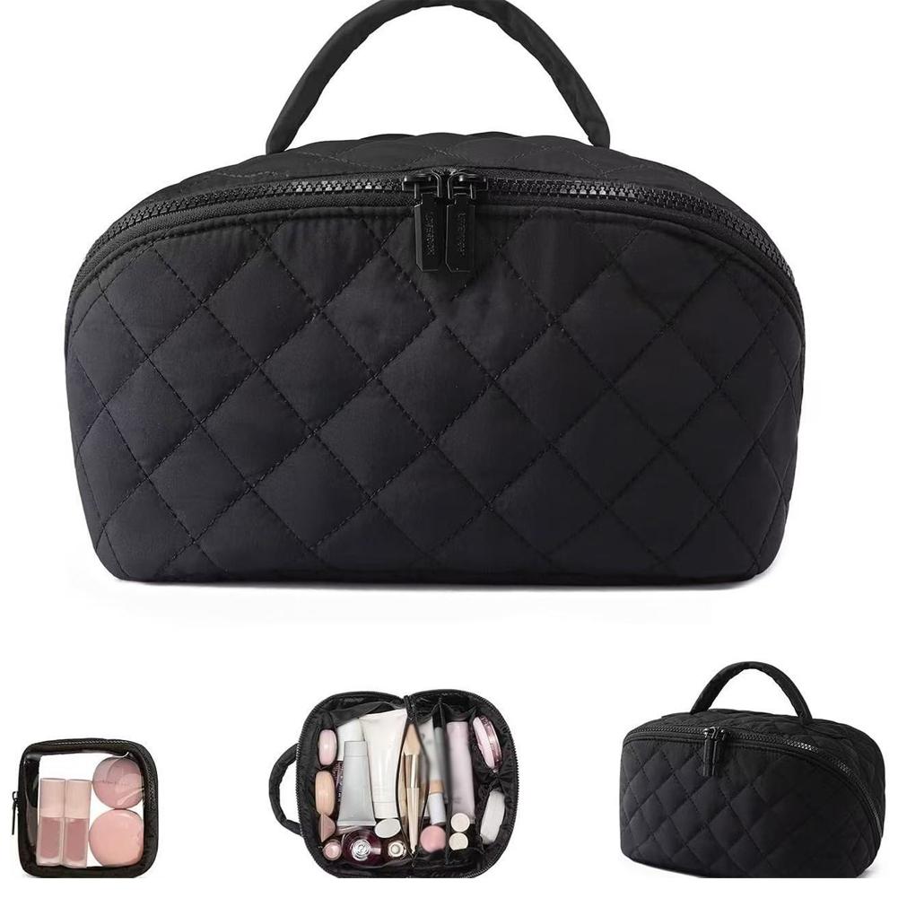 1pcs Travel Portable Makeup Bag Large Capacity Cosmetic Organizer Brush Multi Storage Pouch Waterproof Toiletry Bag Accessory