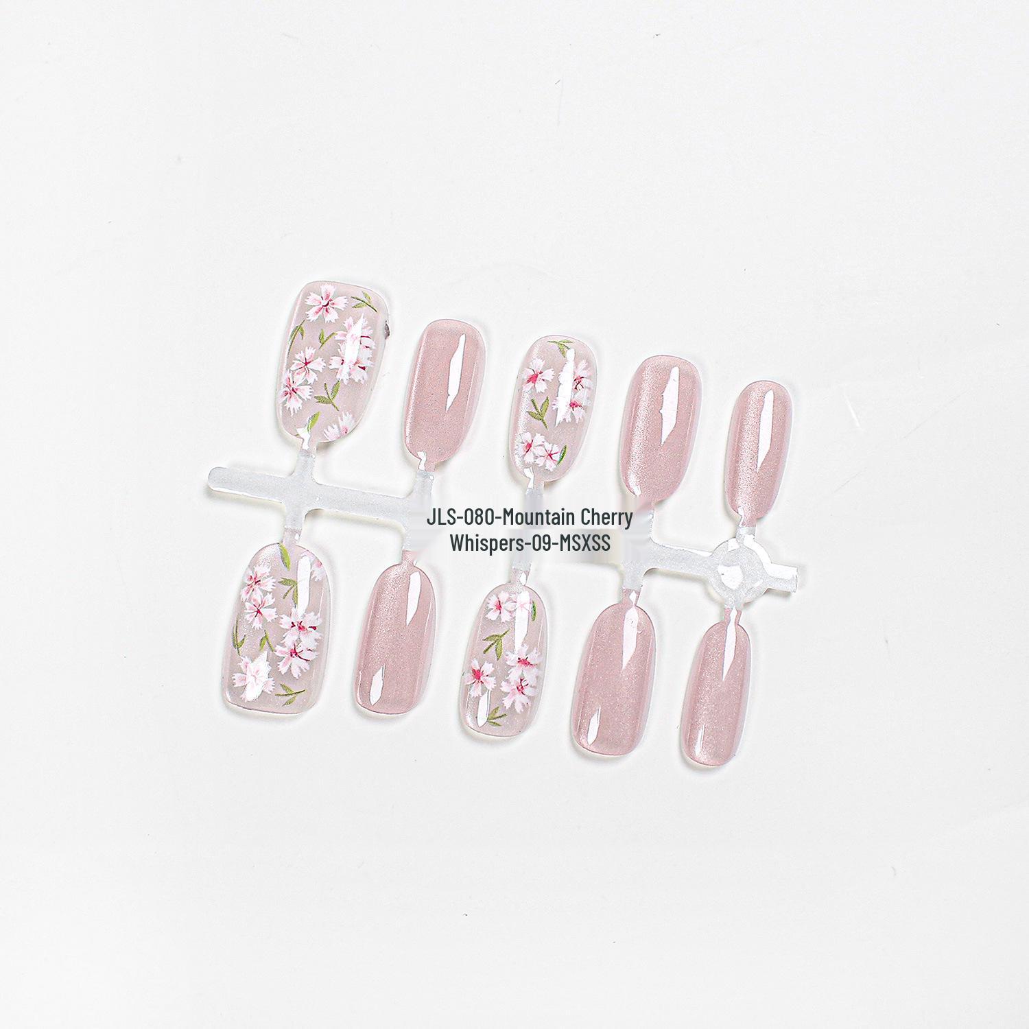 

**Jiaolong Spring/Summer Cat Eye Wearable Nails – Fresh Semi-Handmade Manicure Nail Pieces** Small