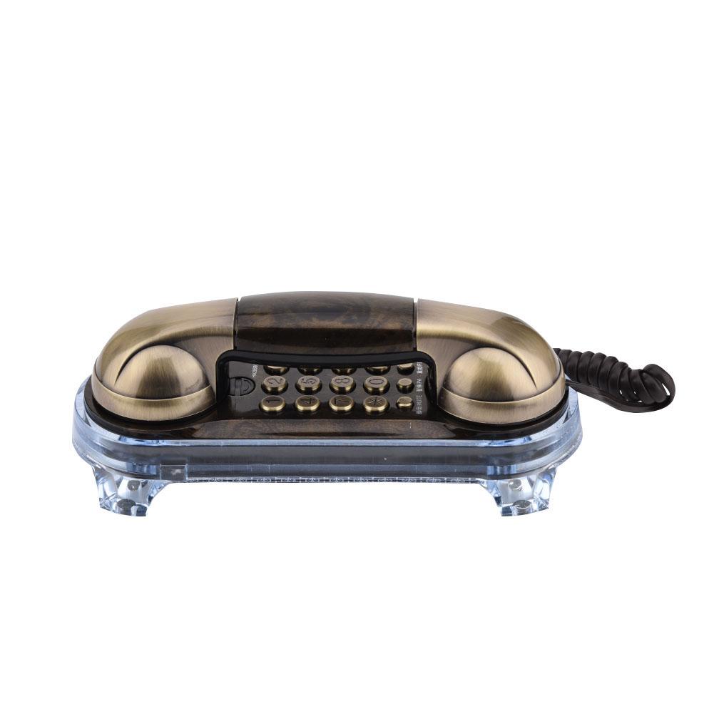 Antique Retro Wall Mounted Telephone Corded Phone Landline Fashion Telephone Bronze