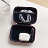 Korea Cute 3D Love Heart+EVA Storage Bag Set Charger Cover For iPhone 11 12 13 14 15 16 Pro Max 18W-20W Charge Protection Sleeve