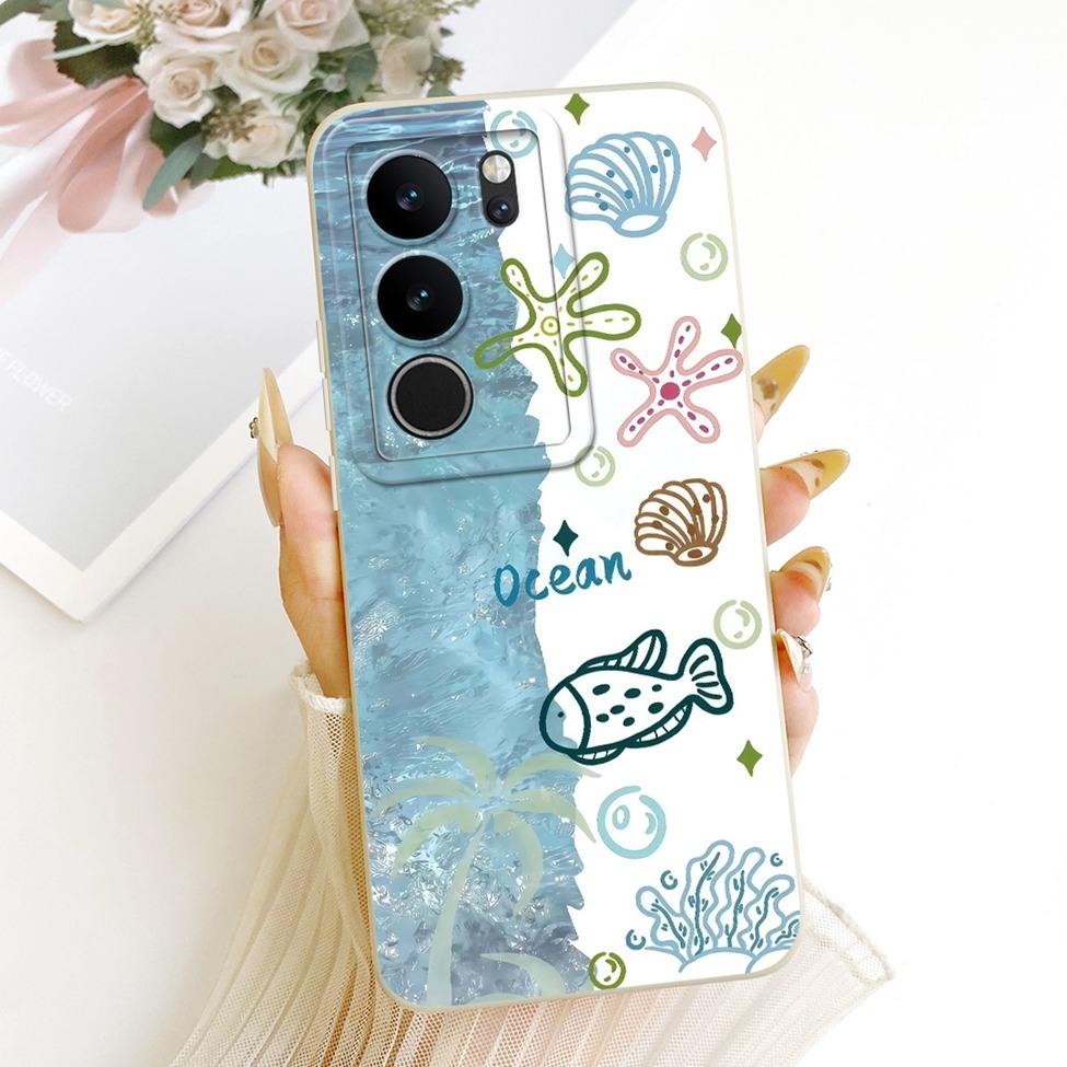 Phone Case For Vivo V29 V2250 V29Pro V2251 Casing For Vivo V29 Pro Cover Silicone Fashion Cartoon Cute Funny Painted