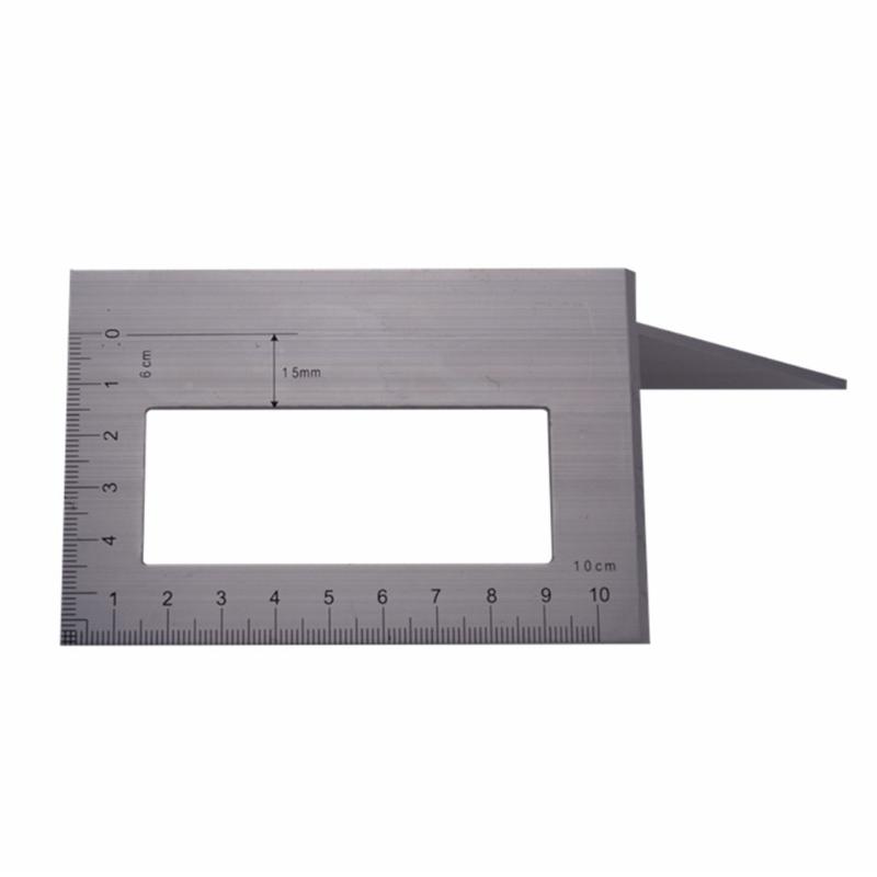 1PC Multifunkční Aluminium Woodwork Scriber T Pravítko Multifunkční čtvercové úhlové pravítko 45/90 stupňů Měřicí nástroj na zpracování dřeva