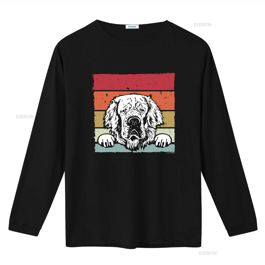 Dog Retro Clumber Spaniel Print T Shirt for Fashion Casual vintage Washed Soft Top For Everyday Wear Stretched Unisex fashion