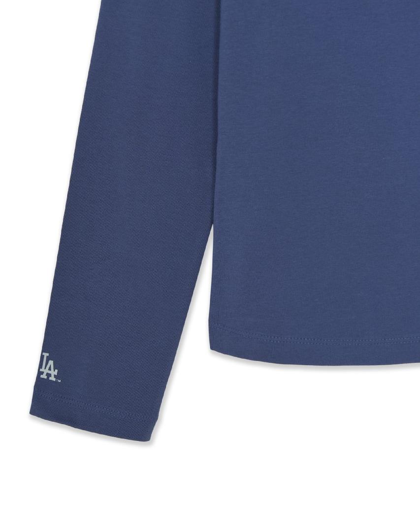 Emelbi Women'S Boat Neck Lettering Long Sleeve T-Shirt La (Indigo)
