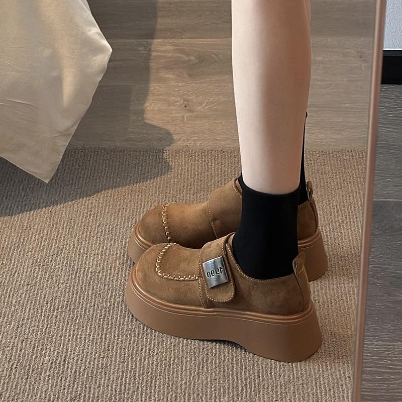 All-inclusive women's spring new platform muffin women's shoes fashionable British loafer small leather shoes