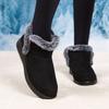New Winter Snow Boots with Solid Color, Simple Design, and Plush Insulation. Low Cut, Versatile, Waterproof, and Thick Cotton Boots
