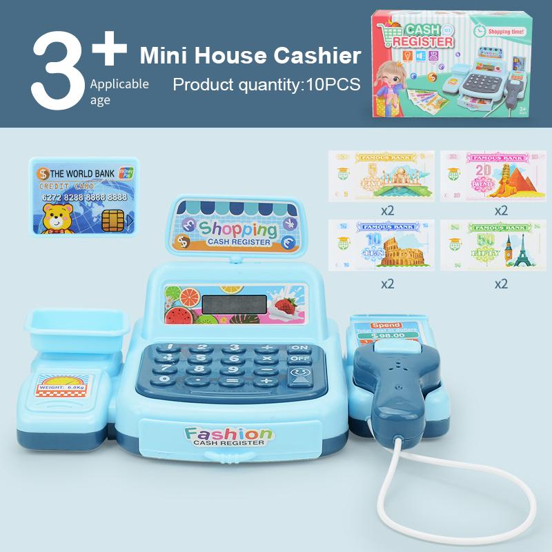 Simular Una Caja Registradora Simular Caja Registradora de Supermercado Juguetes Sonoros y Luminosos para Niños Juguetes para Jugar en Casa Juguetes de Compras