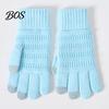Outdoor Work Gloves for Winter Knitted Touchscreen Men Women, Warm Thermal Gloves, Thickened Conductive Fingertip Smartphone Plush Lining Mittens Cold