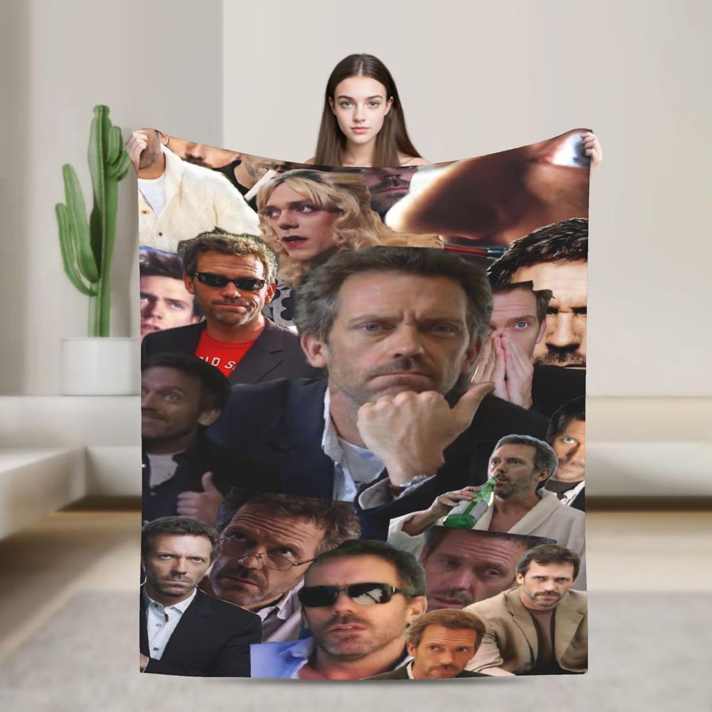 Dr. Gregory House Blankets Quality Warm Soft House MD American Television Bedding Throws Winter Travel Bedroom Funny Bedspread