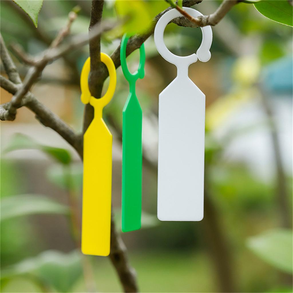 100Pcs Gardening Plant Labels Ring-shape Waterproof Hanging Tags Yard Orchard Trees Flowers Potted Plants Classification Sign