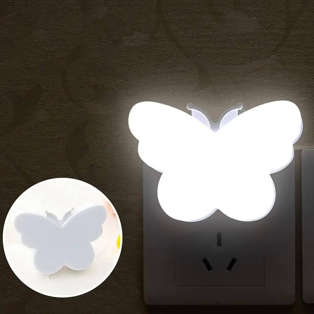 Butterfly Night Light US Plug Into Wall Auto Dusk To Dawn Smart Sensor Night Light for Living Room Bedroom Bathroom Kids