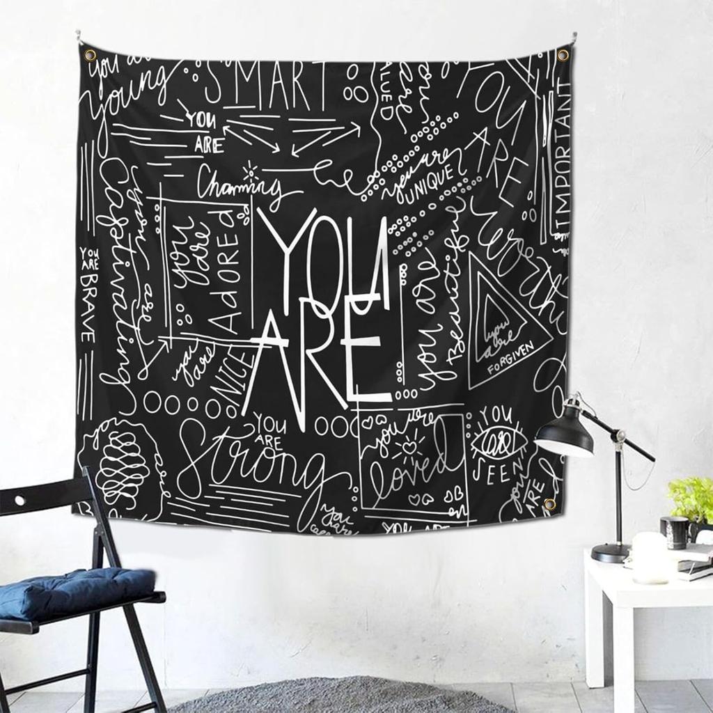 Quote You Are Wall Tapestry Inspirational Classroom Positive Kids Tapestries Wall Hanging Motivational Positive Affirmations