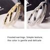 Round Hoop Earrings for Women Girls Matte Alloy Statement Earrings Wedding Party Jewelry Gift