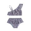Leopard Print Two-Piece Bikini Set for Girls