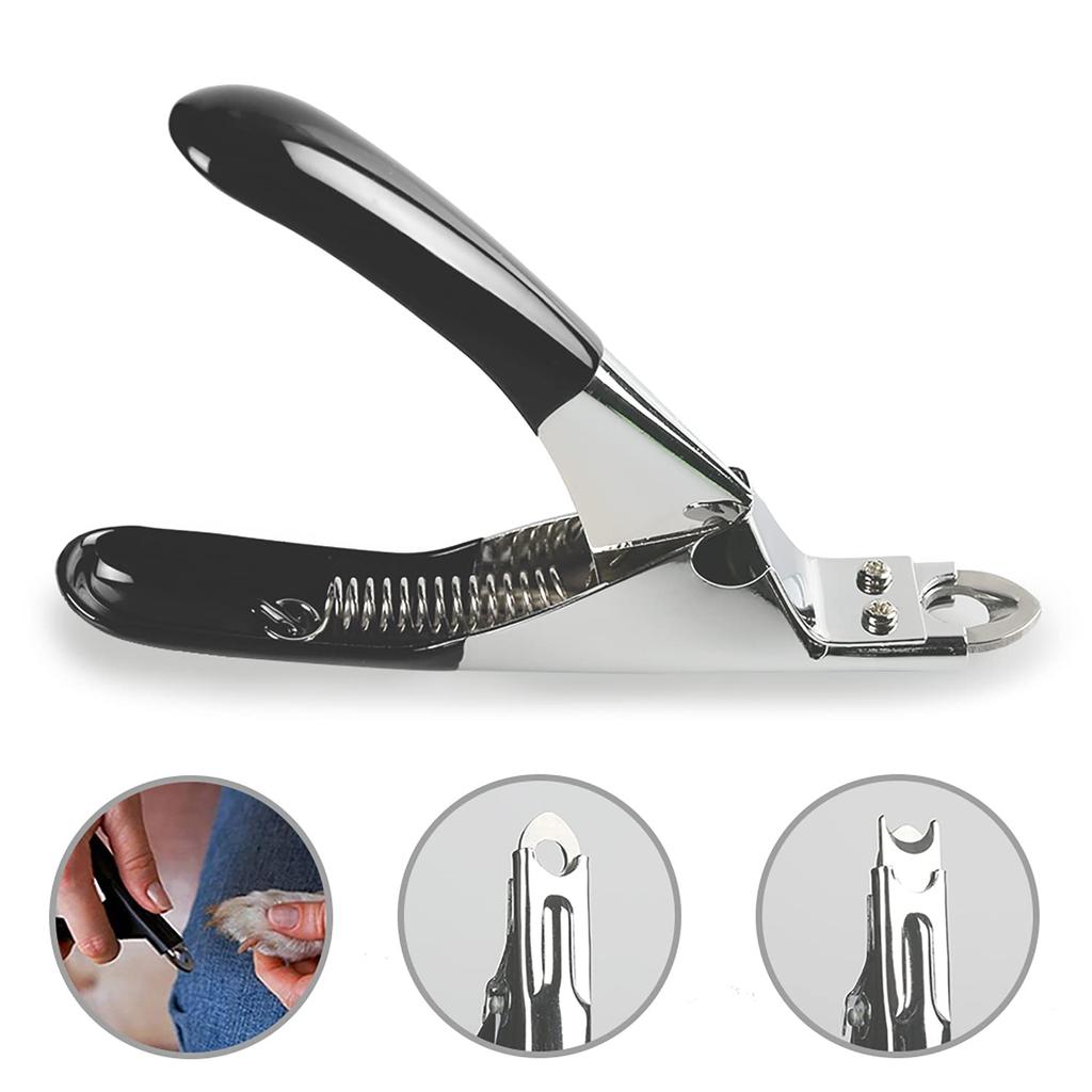 WeinaBingo Pet Nail Guillotine Type Trimmer for Cats and Dogs Clippers, (Black)