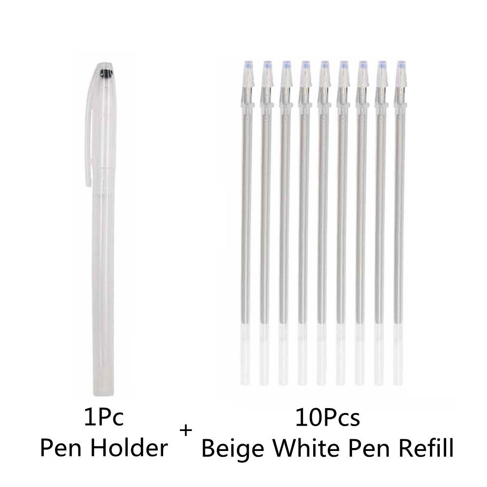 

10 Стержней Исчезающие при Высокой Температуре Ручки для Кожи и Ткани Термостираемый Маркер для Разметки Линий DIY Швейные Принадлежности бежевый