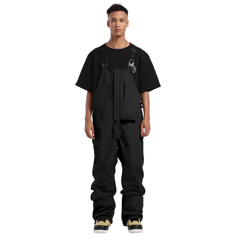 Unisex Waterproof Breathable Ski Bib Pants - Warm, Wear-Resistant Snowboard Suit