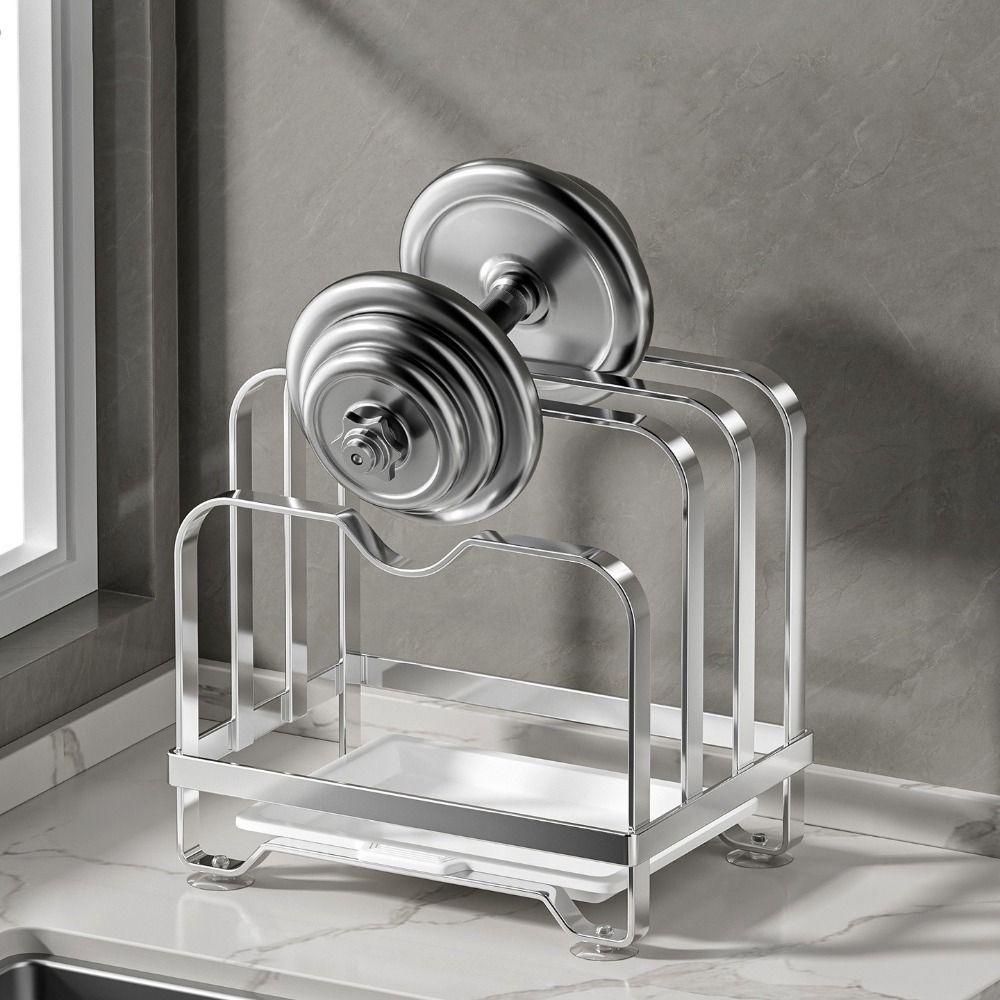 Rustproof Pot Lid Storage Rack Moisture-proof Chopping Board Rack Cutting Board Holder  Cabinet
