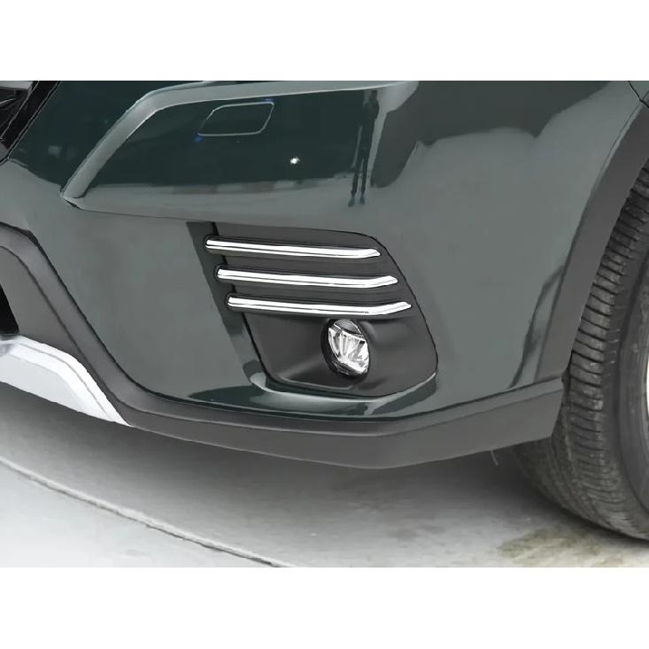 For Subaru Forester   2024 Front Fog Light Trims Front Bumper Foglight Lamp Strips Cover Chrome Car Styling Accessories