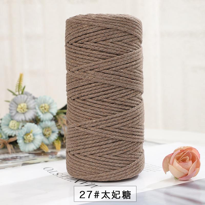 150g/150m 2mm Round Strand Hollow Yarn,European Hook Bag Core Diy Thread,Many Colors,Hand-knitted Crochet Matching Crocheting