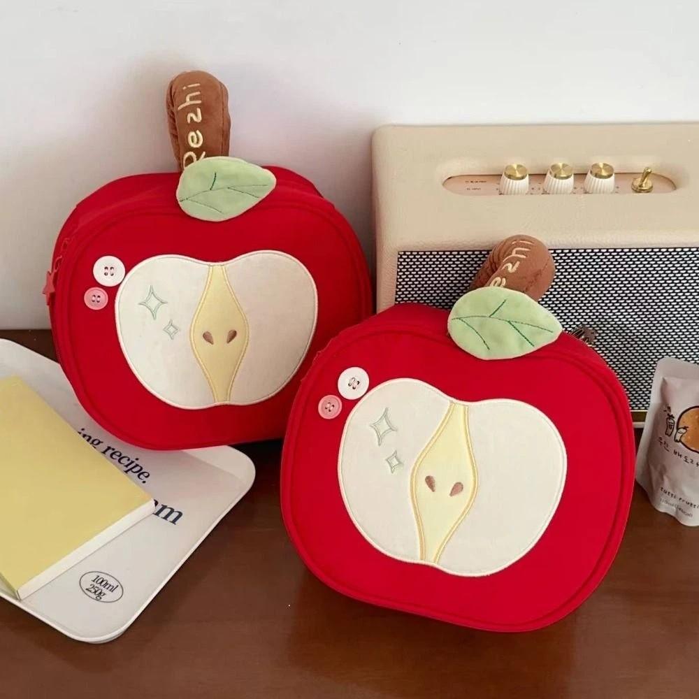Portable Fruit Makeup Bag Velvet Cute Handbag Cartoon Travel Cosmetic Bag  Travel