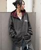 WEGO Check Zip Size Sumikuro Men's Hoodie, M,
