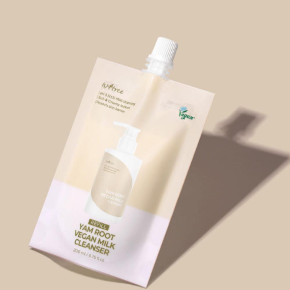Isntree Yam Vegan Milk Cleanser Refill 200ml Gentle Hydrating Vegan Cleanser Refill